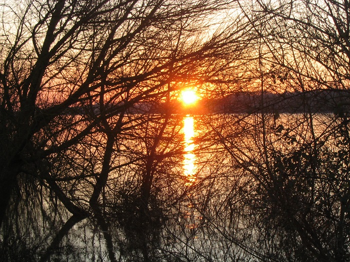 Couché de soleil sur la Loire - 18 janvier 2004